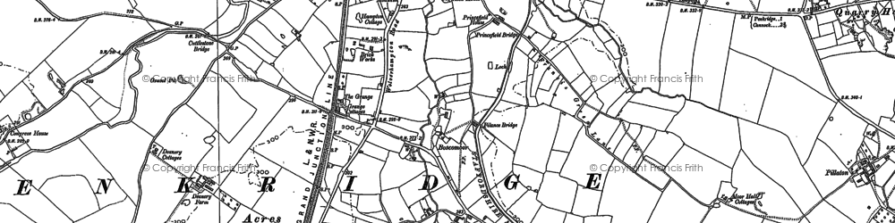 Old map of Pillaton in 1882