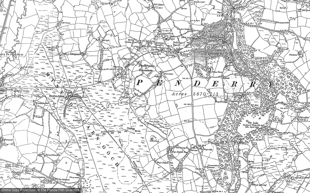 Old Map of Penllergaer, 1905 - 1914 in 1905