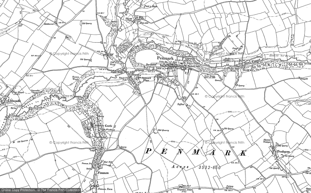 Old Map of Penmark, 1898 - 1915 in 1898