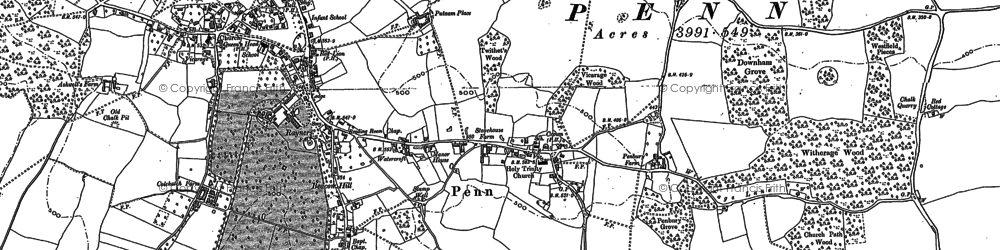 Old map of Witheridge Wood in 1897