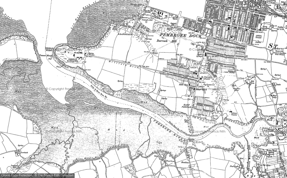 Old Map of Historic Map covering Brownslate in 1906