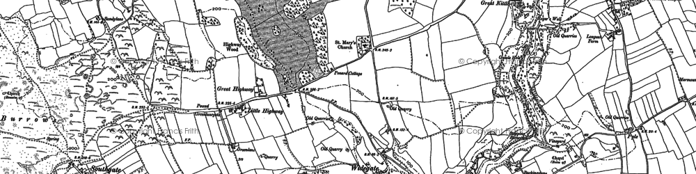 Old map of Sandylane in 1896