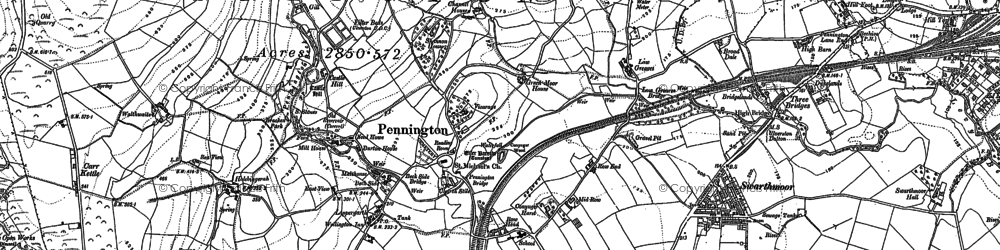 Old map of Pennington in 1911