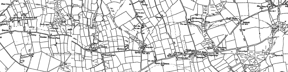 Old map of Penparc in 1906
