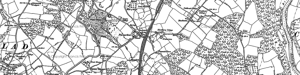 Old map of Penperlleni in 1899