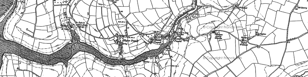 Old map of Penpoll in 1881