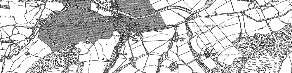 Old map of Blaenrheon in 1882