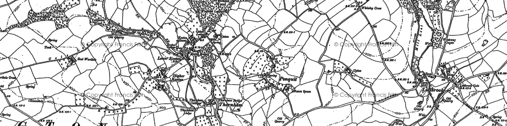 Old map of Penquit in 1886