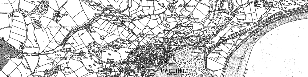 Old map of Brynhynog in 1899