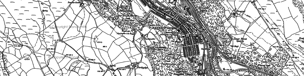 Old map of Penrhiwceiber in 1898