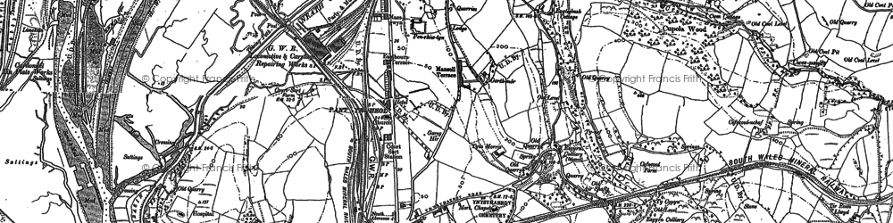 Old map of Penrhiwtyn in 1897