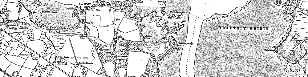 Old map of Ynys Peibio in 1899