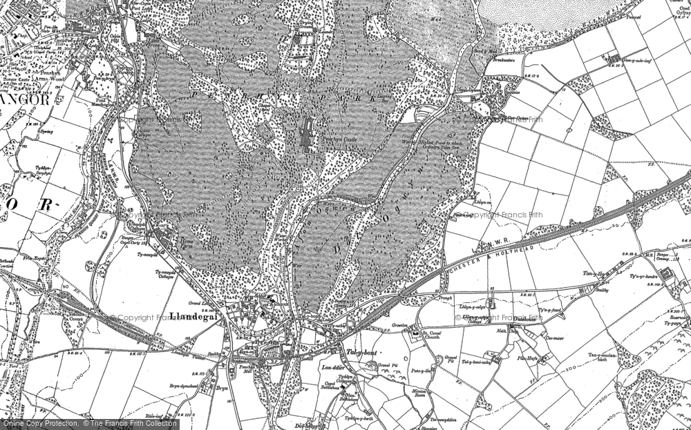 Old Map of Historic Map covering Abercegin in 1899