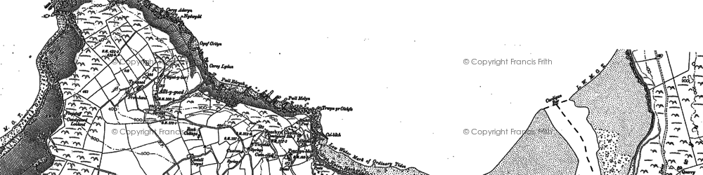 Old map of Penrhyn Castle in 1904