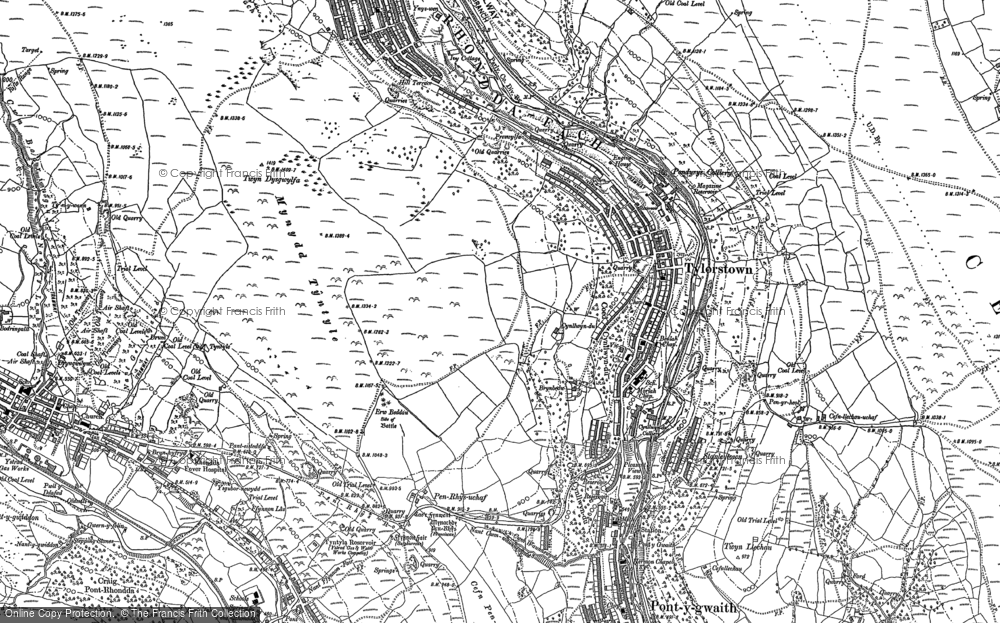 Old Map of Penrhys, 1898 in 1898