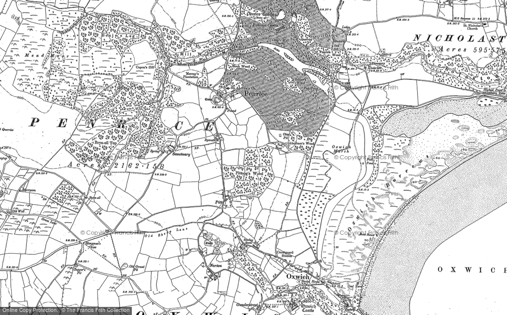 Old Map of Penrice, 1896 in 1896
