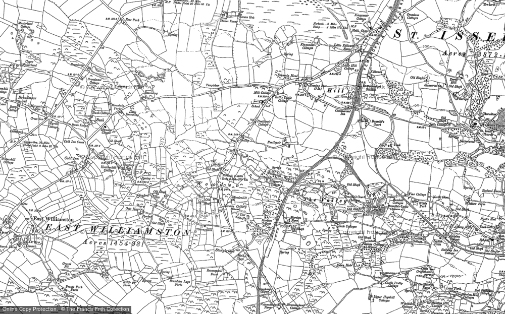 Old Map of Pentlepoir, 1887 - 1906 in 1887