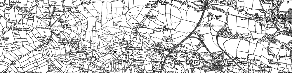 Old map of Wooden in 1906