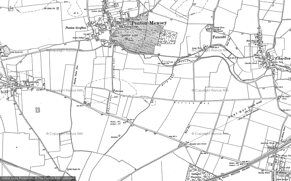 Old Map of Penton Corner, 1894 in 1894