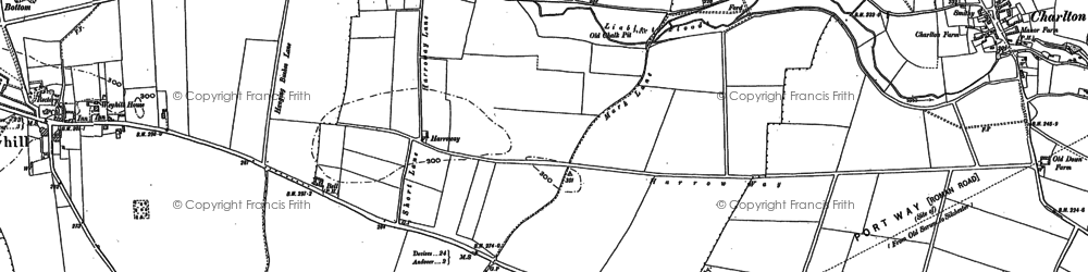 Old map of Weyhill Service Area in 1894