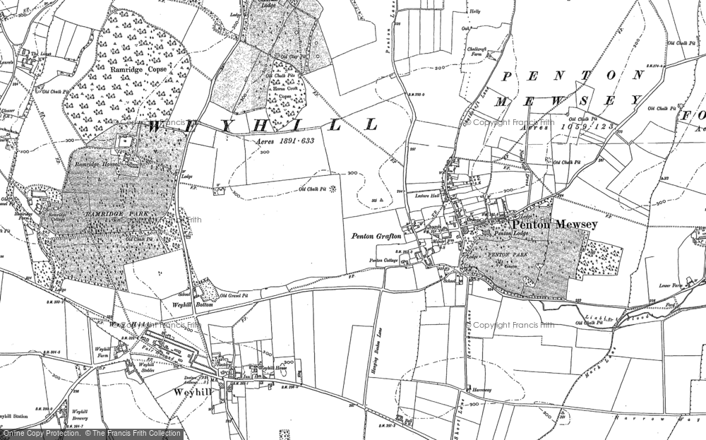 Old Map of Penton Grafton, 1894 - 1909 in 1894