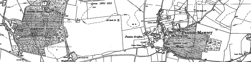 Old map of Penton Grafton in 1894