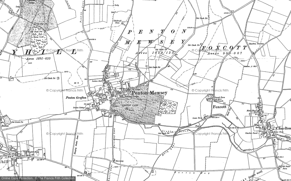 Old Map of Penton Mewsey, 1894 - 1909 in 1894
