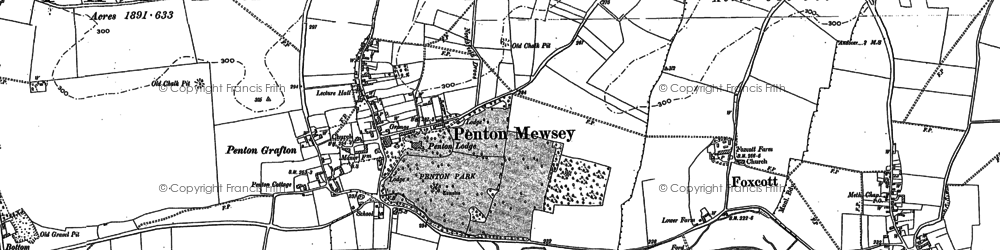 Old map of Penton Mewsey in 1894