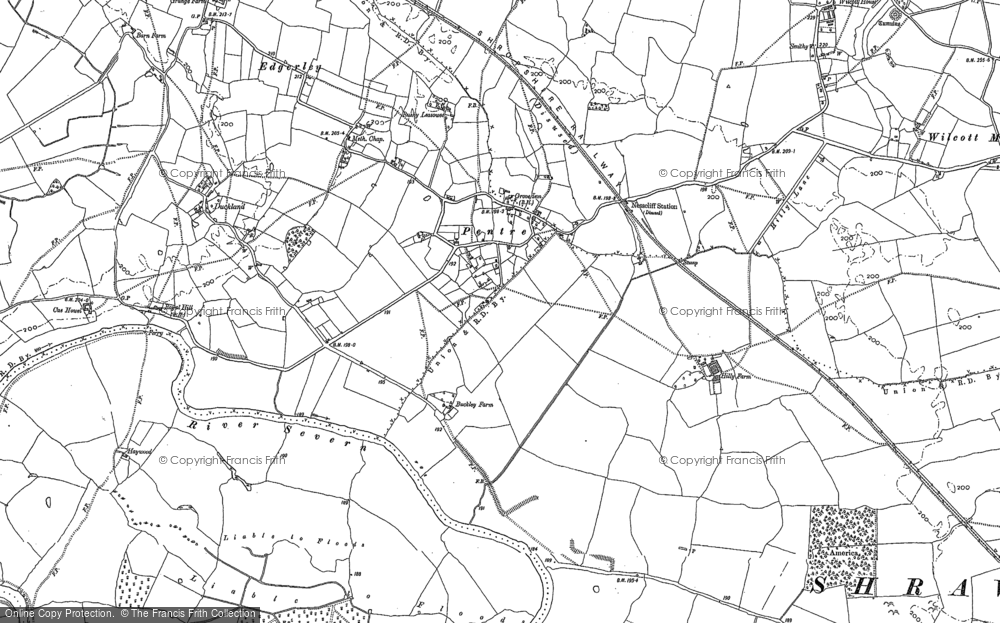 Old Map of Pentre, 1881 - 1900 in 1881
