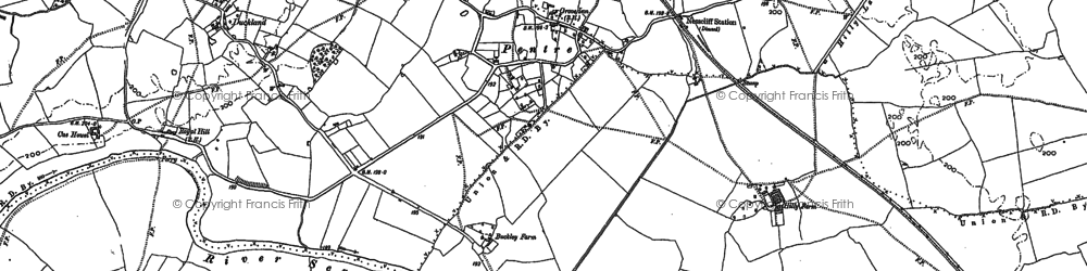Old map of Pentre in 1881