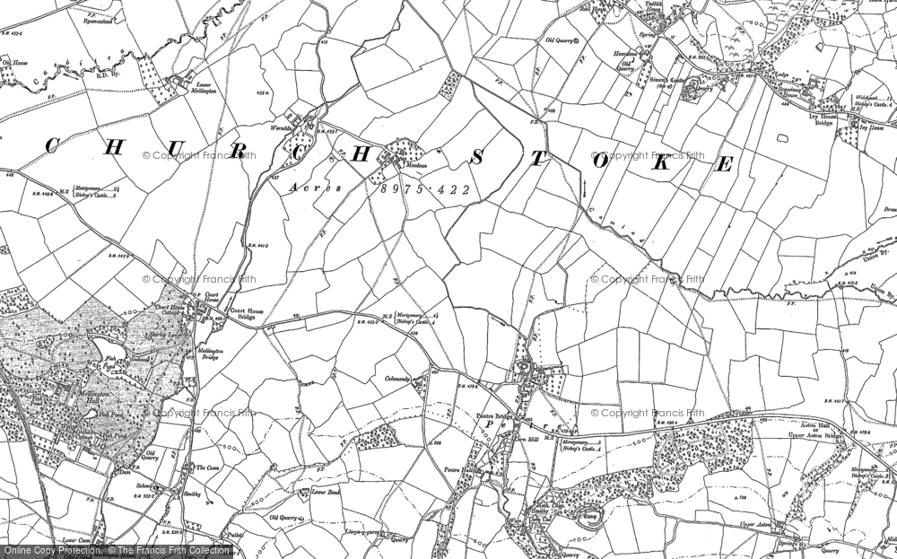 Old Map of Historic Map covering Cwm in 1882