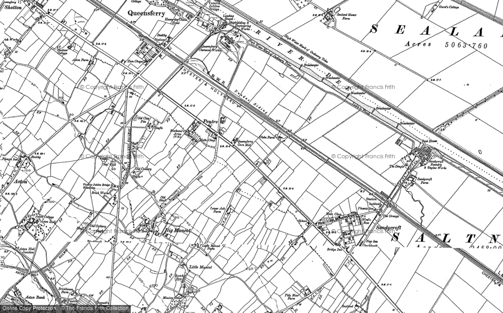 Old Map of Pentre, 1898 - 1910 in 1898