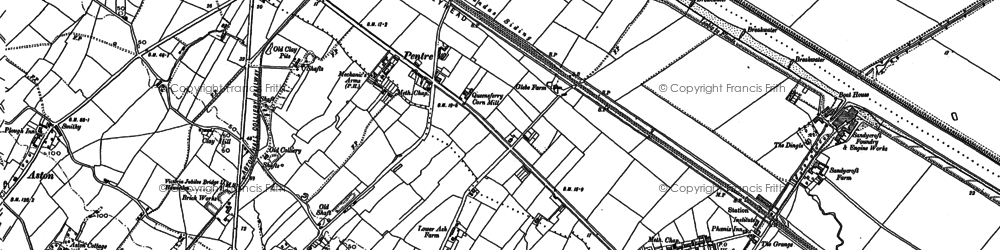 Old map of Pentre in 1898