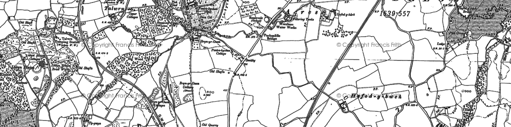 Old map of Pentre Bychan in 1898