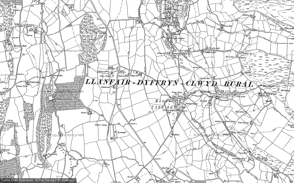 Old Map of Pentre-celyn, 1898 - 1899 in 1898