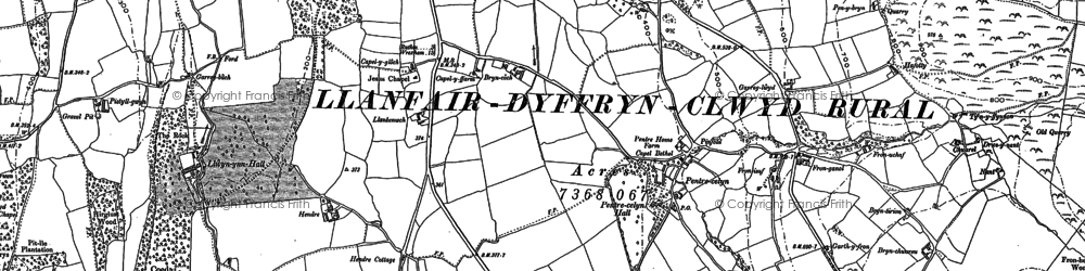 Old map of Berthen-gron in 1898