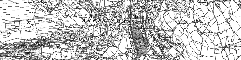 Old map of Cwm Ffrwd-oer in 1899