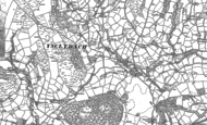 Old Map of Pentre'r-felin, 1886