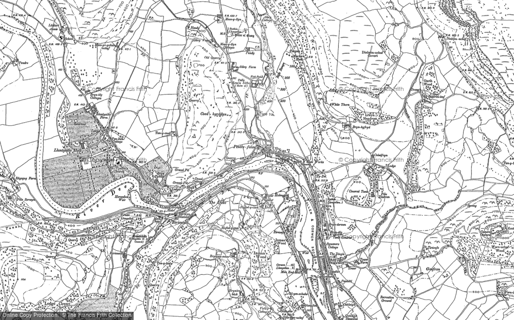 Old Map of Pentrefelin, 1898 - 1899 in 1898