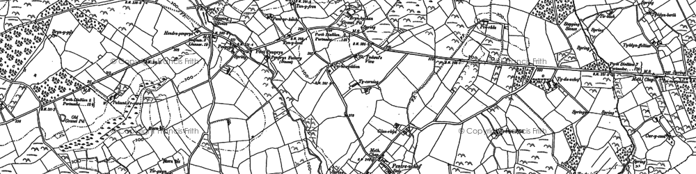 Old map of Bodeilian in 1899