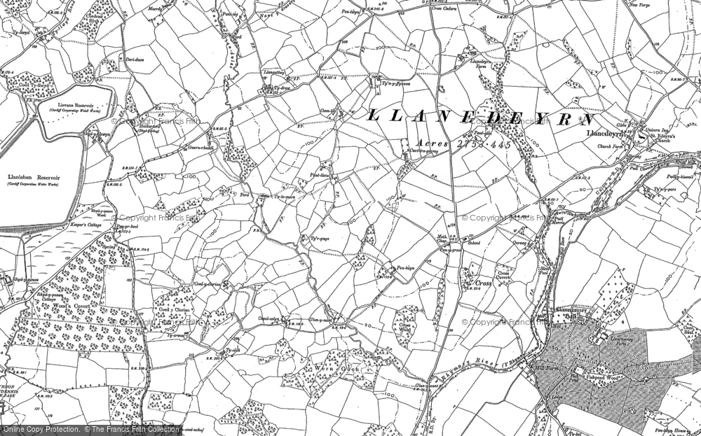 Old Map of Pentwyn, 1899 - 1916 in 1899