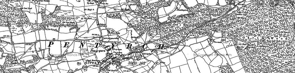 Old map of Pentyrch in 1897