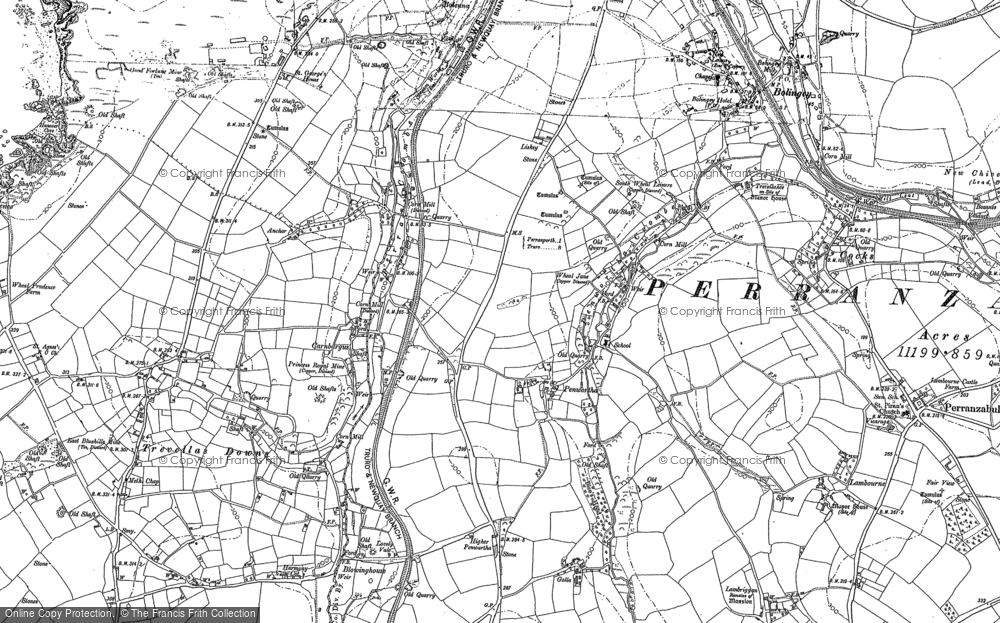 Old Map of Penwartha, 1906 in 1906