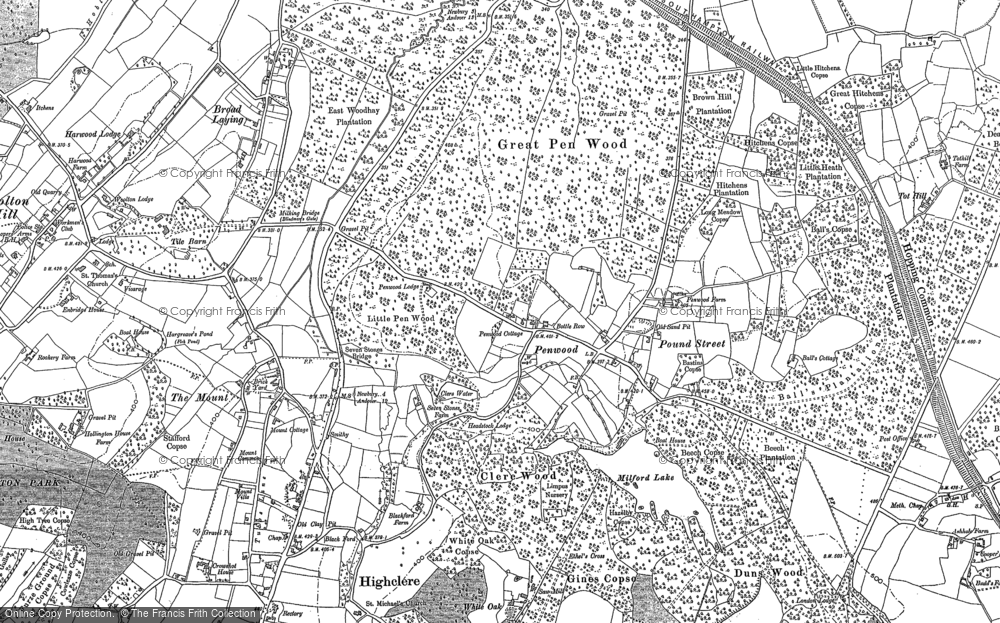 Old Map of Historic Map covering White Oak Ho in 1894