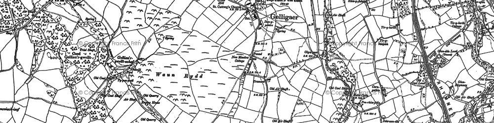 Old map of Penybryn in 1898