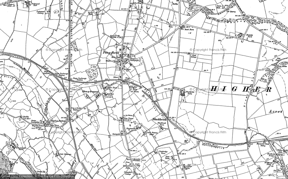 Old Map of Penyffordd, 1898 in 1898