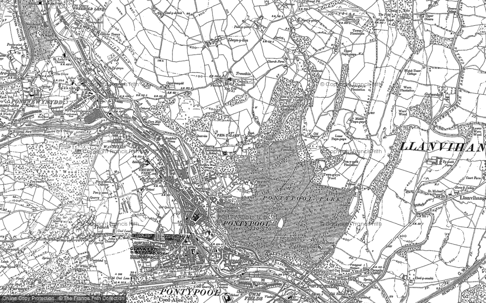 Old Map of Penygarn, 1899 - 1900 in 1899