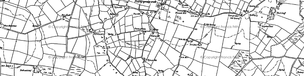 Old map of Penygraigwen in 1887