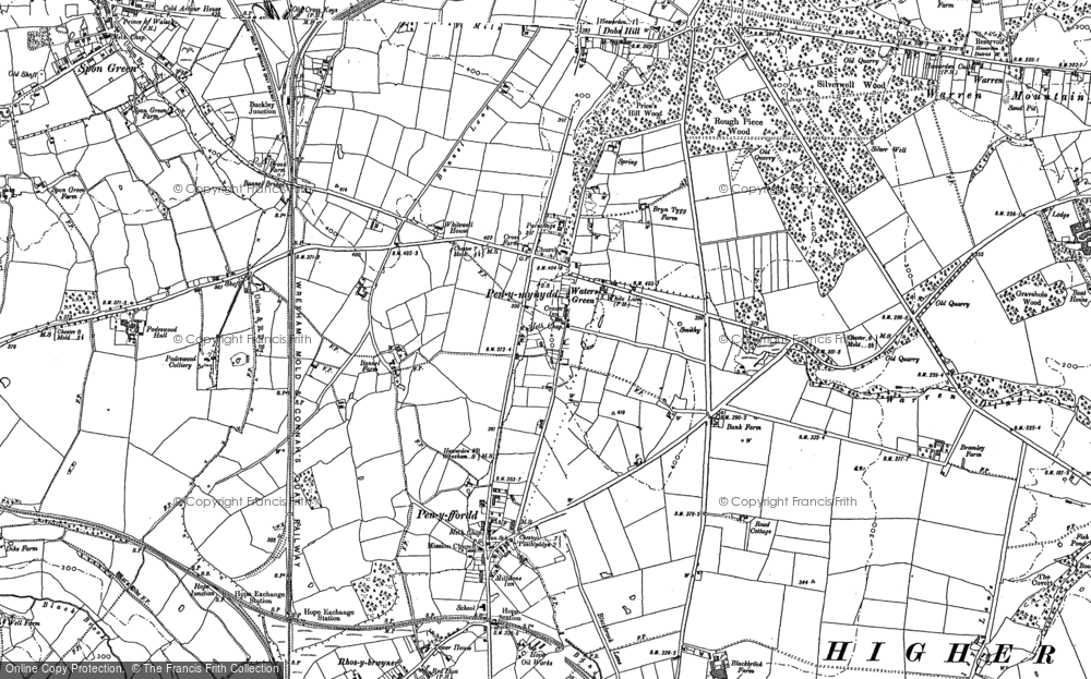 Old Map of Penymynydd, 1898 in 1898