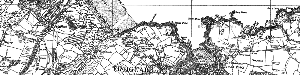 Old map of Penyraber in 1887